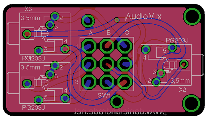 audio mux p2 PCB